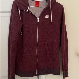 Nike Burgundy Full-Zip Hoodie